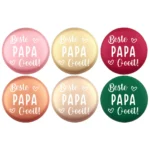 Siliconen Kraal - Wensmuntje - Gegraveerd - Beste Papa Ooit