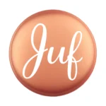 Siliconen Kraal - Wensmuntje - Gegraveerd - Juf met Bloemenprint - Afbeelding 7