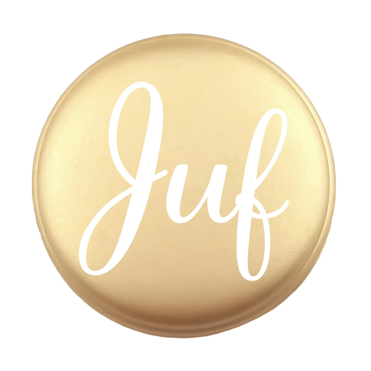 Siliconen Kraal - Wensmuntje - Gegraveerd - Juf met Bloemenprint - Afbeelding 6