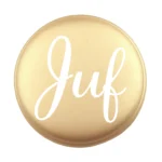 Siliconen Kraal - Wensmuntje - Gegraveerd - Juf met Bloemenprint - Afbeelding 6