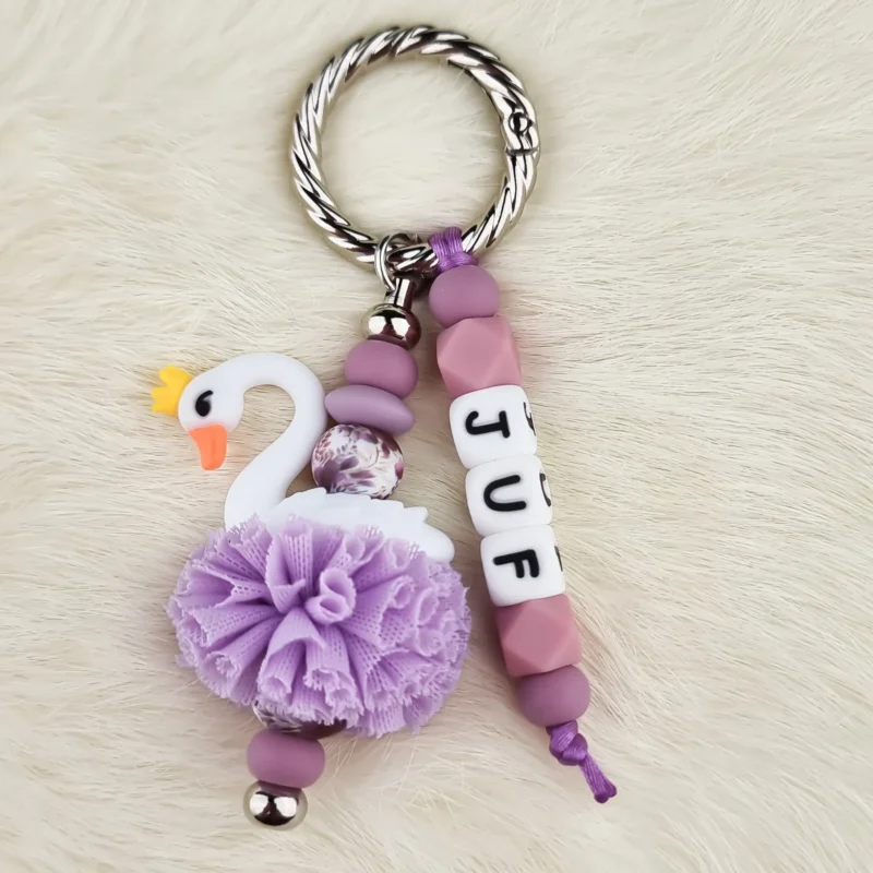 DIY Tashanger - Zwaantje - Juf - Wit - Viola