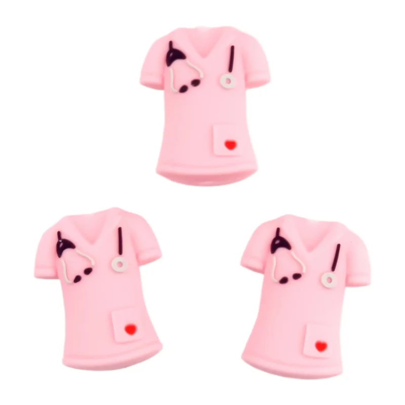 Silikonperlen - 3D - Krankenschwestern Uniform - Pfirsich Rosa