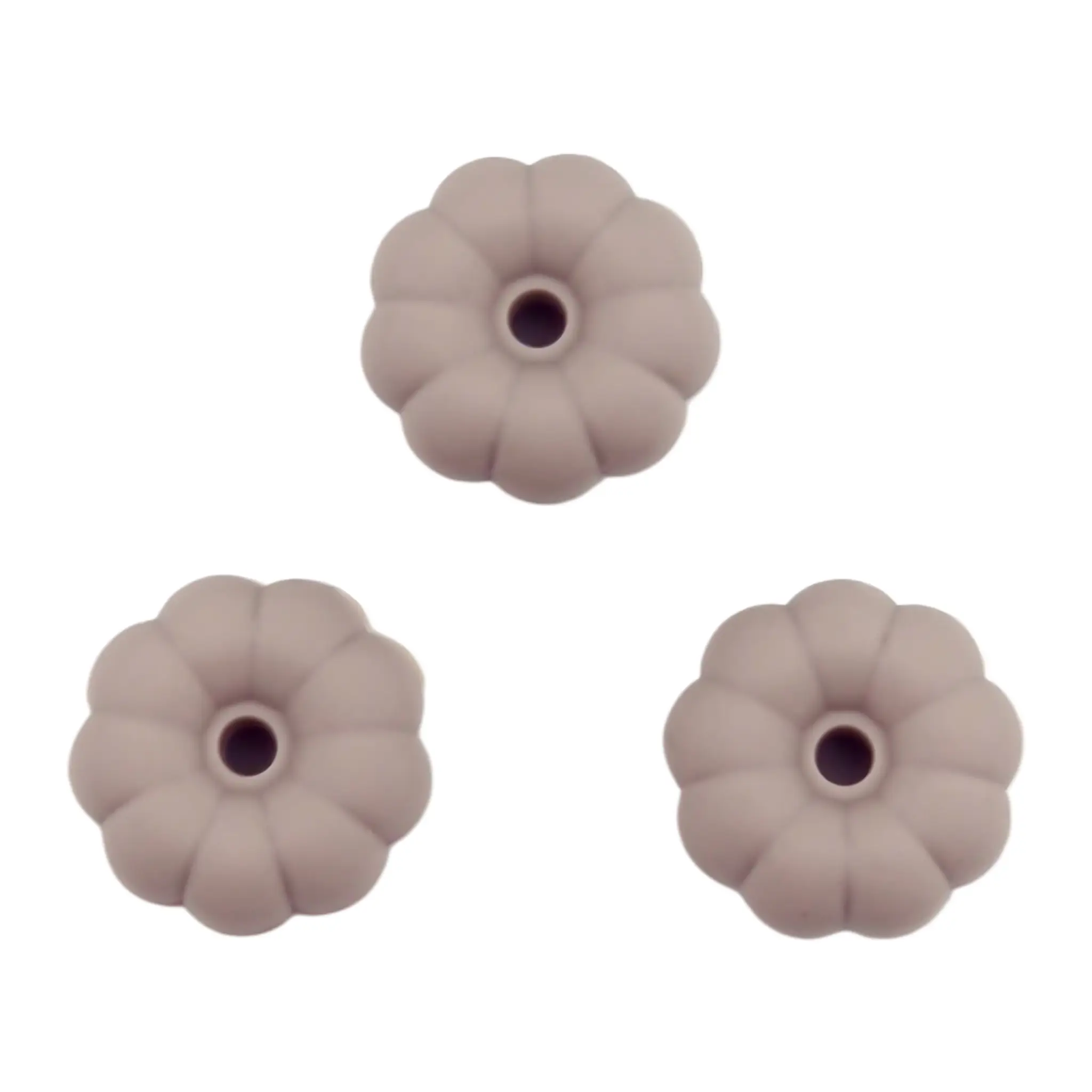 Sans nom-1477 Perle de silicone - citrouille - 8 mm x 16 mm - argile – Image 1