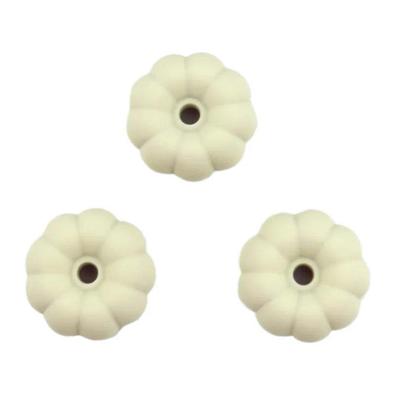 Perle de silicone - Citrouille - 8 mm x 16 mm - Aloe