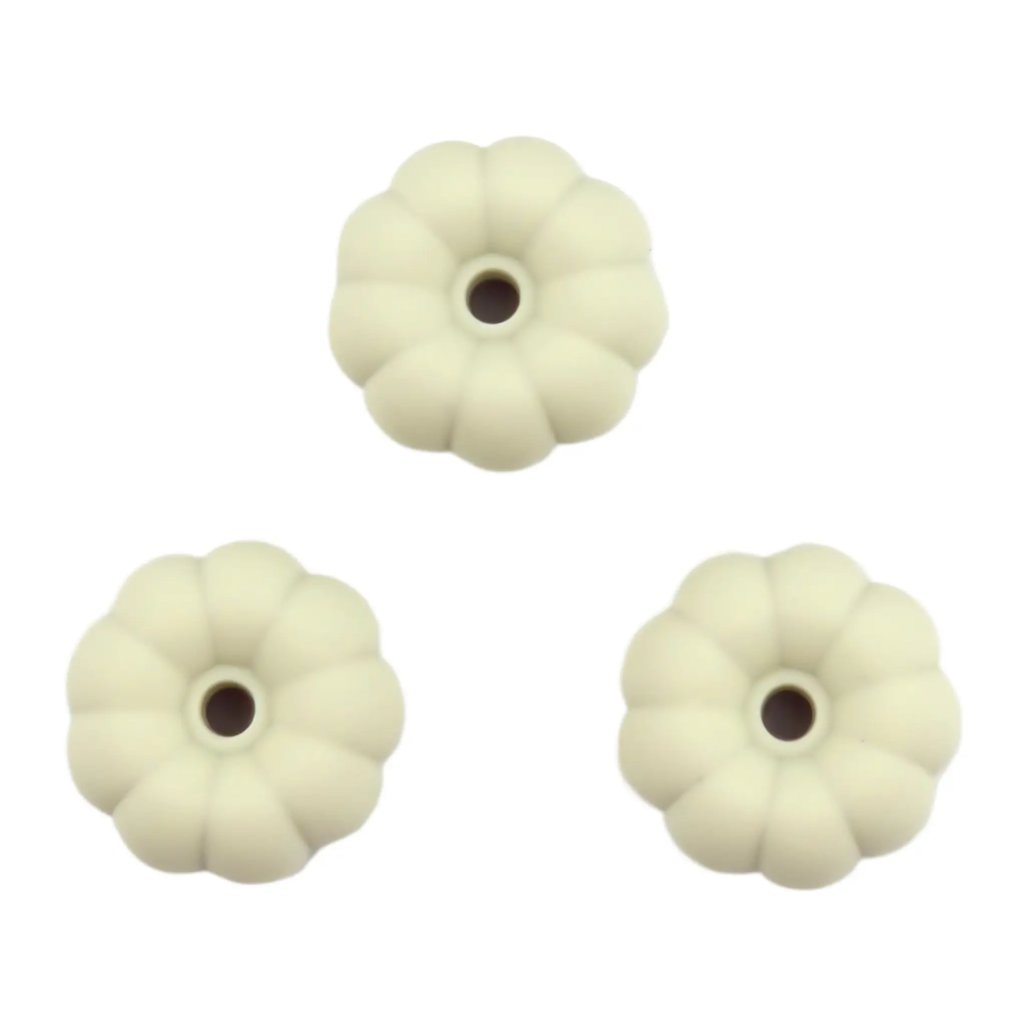 Naamloos-1485 Siliconen Kraal - Pompoen - 8 mm x 16 mm - Aloë - Afbeelding 1