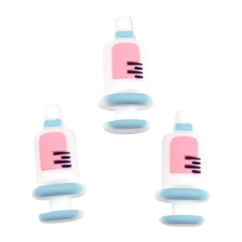 Silikonperlen - 3D - Spray - Aquamarin - Puderrosa