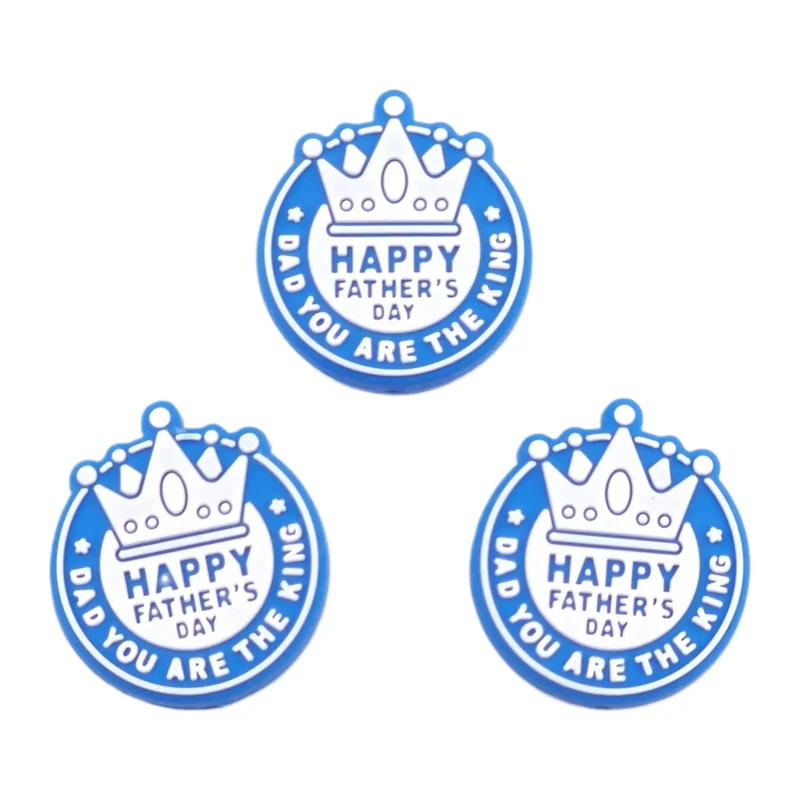 Siliconen Kraal - Fathersday King - Hemelsblauw