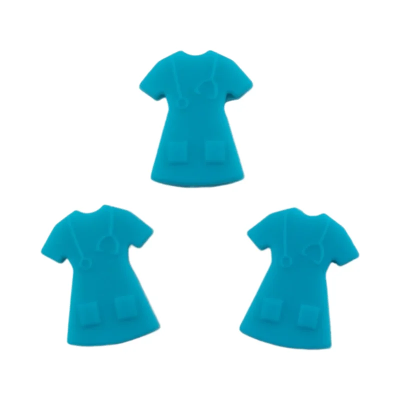 Silikonperlen - Krankenschwestern - Uniform Small Dark Turquoise