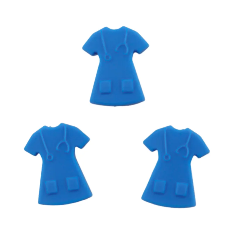 Silikonperlen - Krankenschwestern - Uniform Small Jeans Blau