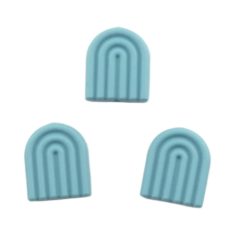 perle en silicone - arc-en-ciel - Moderne - Aigue-marine
