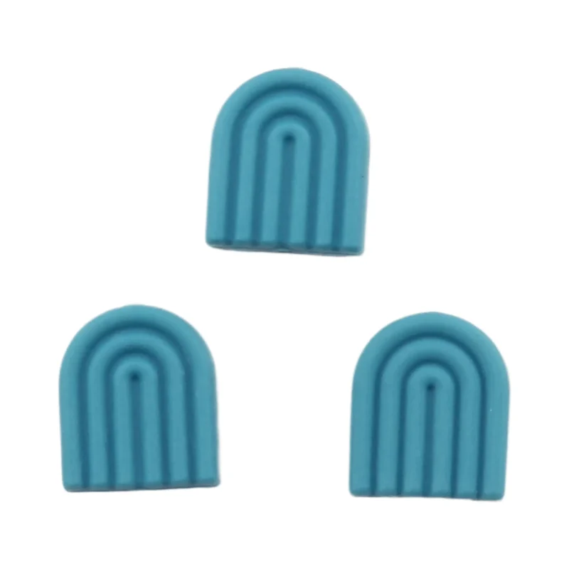 perle en silicone - arc-en-ciel - Moderne - Cyan