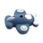 Perles de silicone - 3D - Avion - Gris pétrole - Gris glace