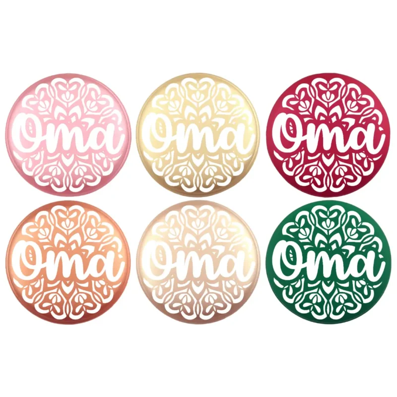 Perle en silicone - Jeton de vœux - Gravé - Grand-mère Mandala