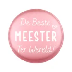 Siliconen Kraal - Wensmuntje - Gegraveerd - De Beste Meester Ter Wereld - Afbeelding 8