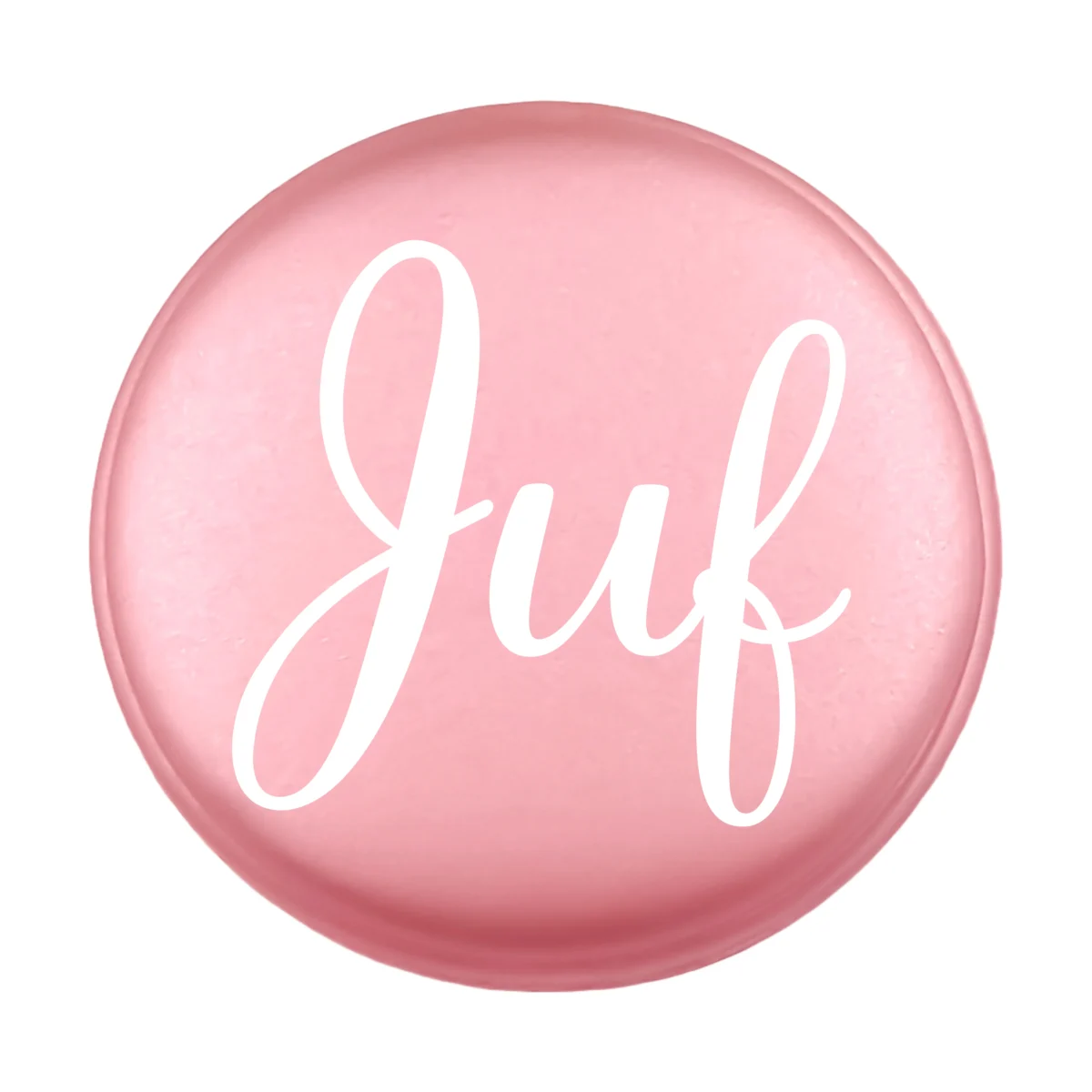 Siliconen Kraal - Wensmuntje - Gegraveerd - Juf met Bloemenprint - Afbeelding 3