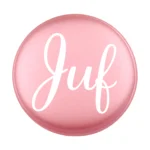 Siliconen Kraal - Wensmuntje - Gegraveerd - Juf met Bloemenprint - Afbeelding 3