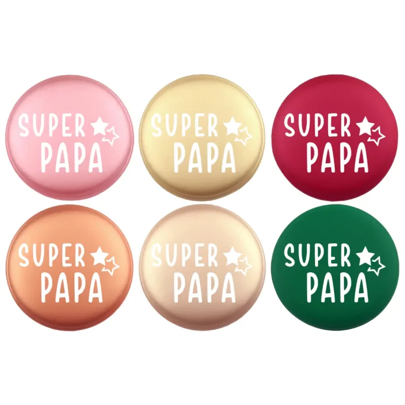 Perle en silicone - Jeton de vœux - Gravé - Super Dad