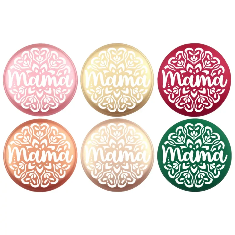 Perle de Silicone - Jeton de vœux - Gravé - Maman Mandala