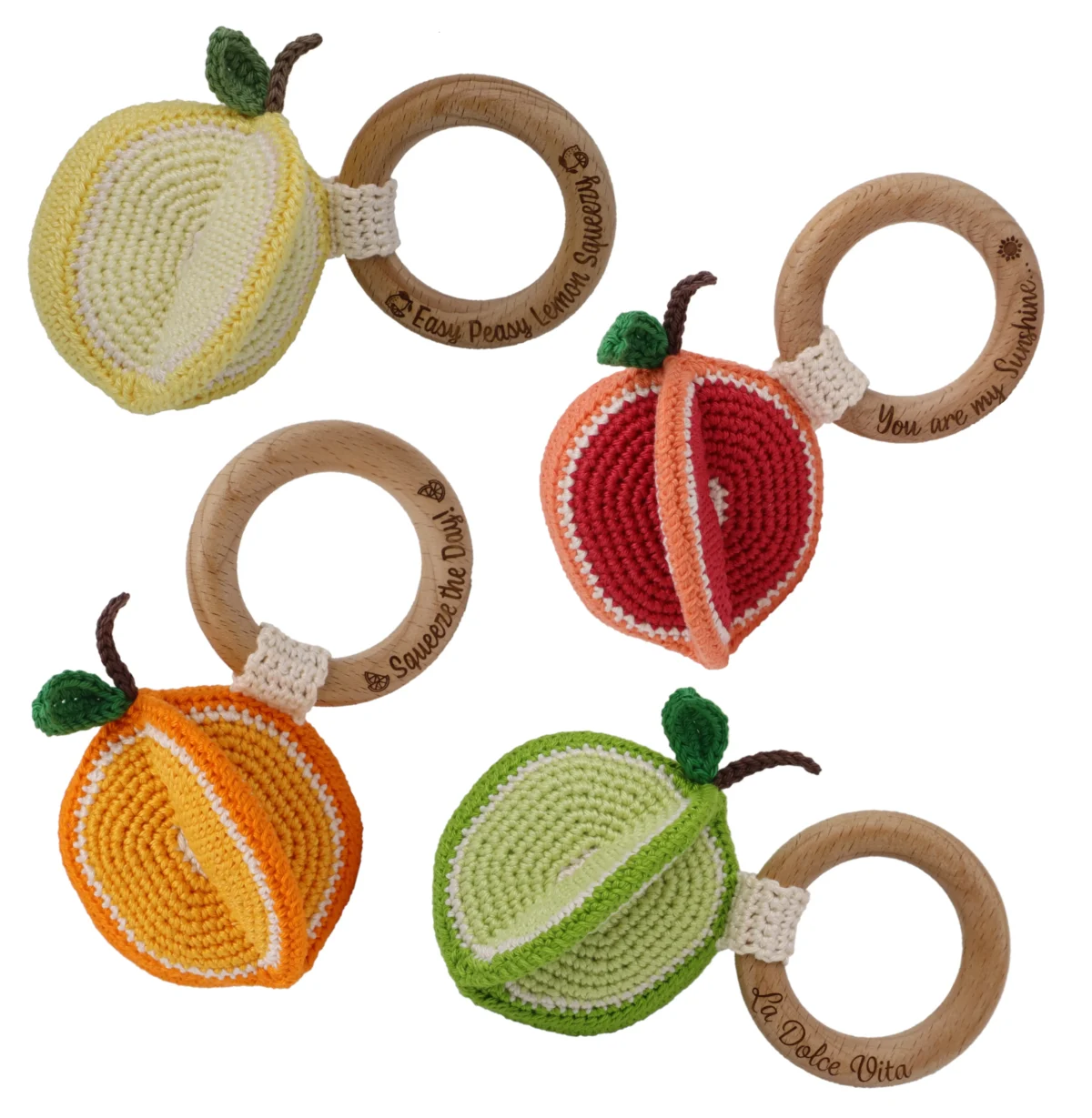 Houten ring - Gegraveerd - Beukenhout - Squeeze the Day - Knufl - 7 cm - Afbeelding 2