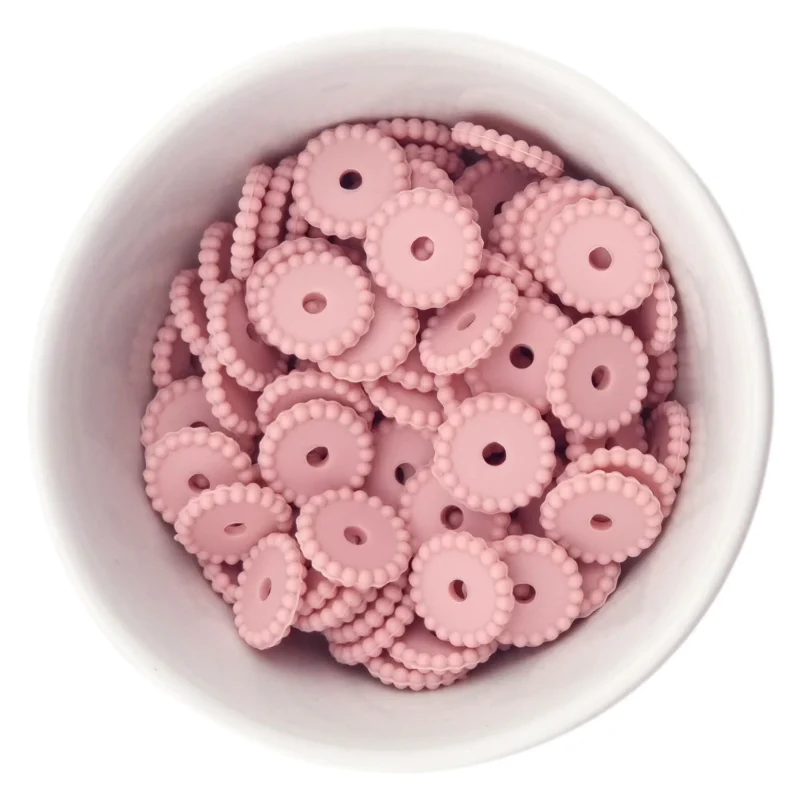 Siliconen kralen - Mini Dots - Tussenschijfje - Bloesem