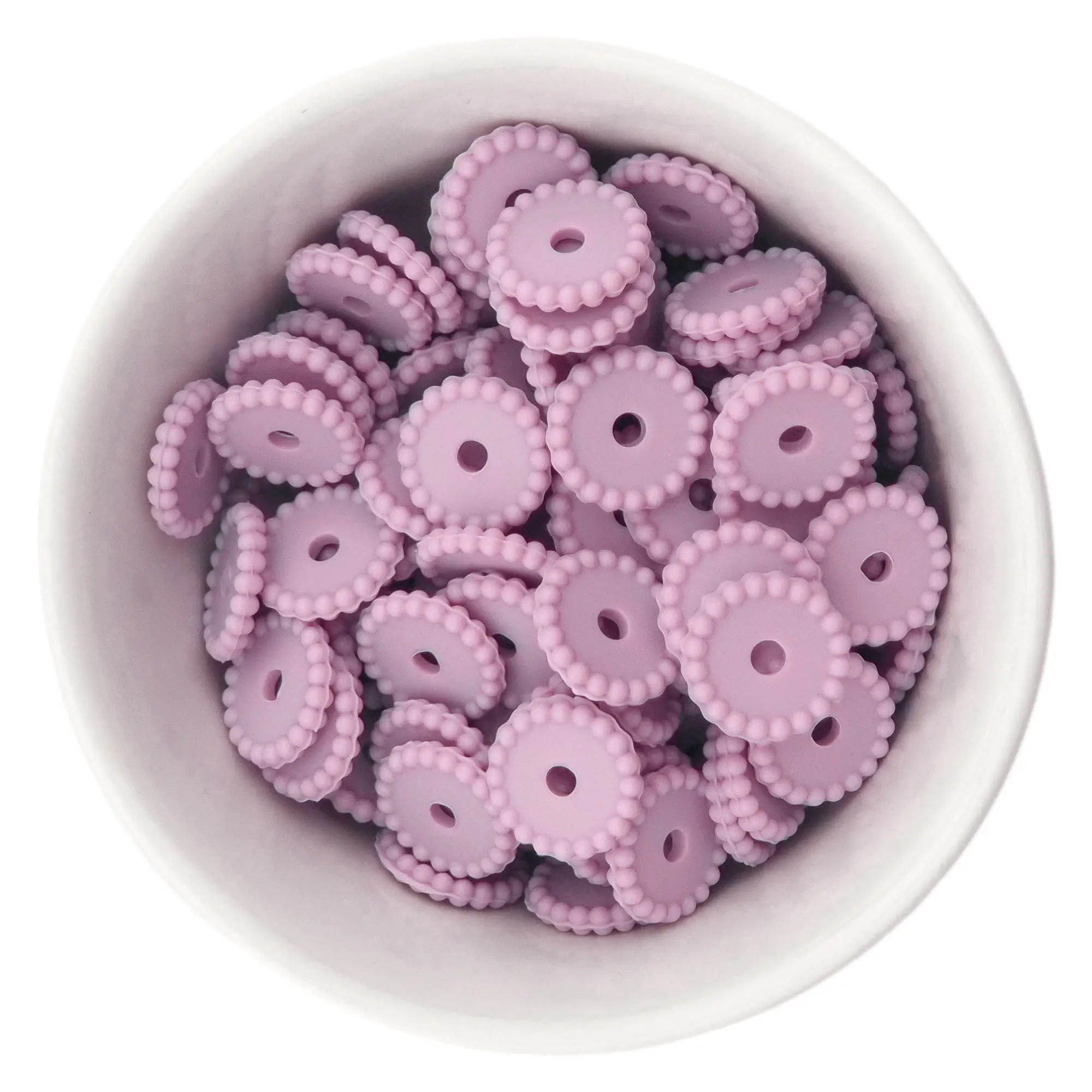 Naamloos-1988 Perles en silicone - Mini Dots - Disque intermédiaire - Lilas poudré – Image 1