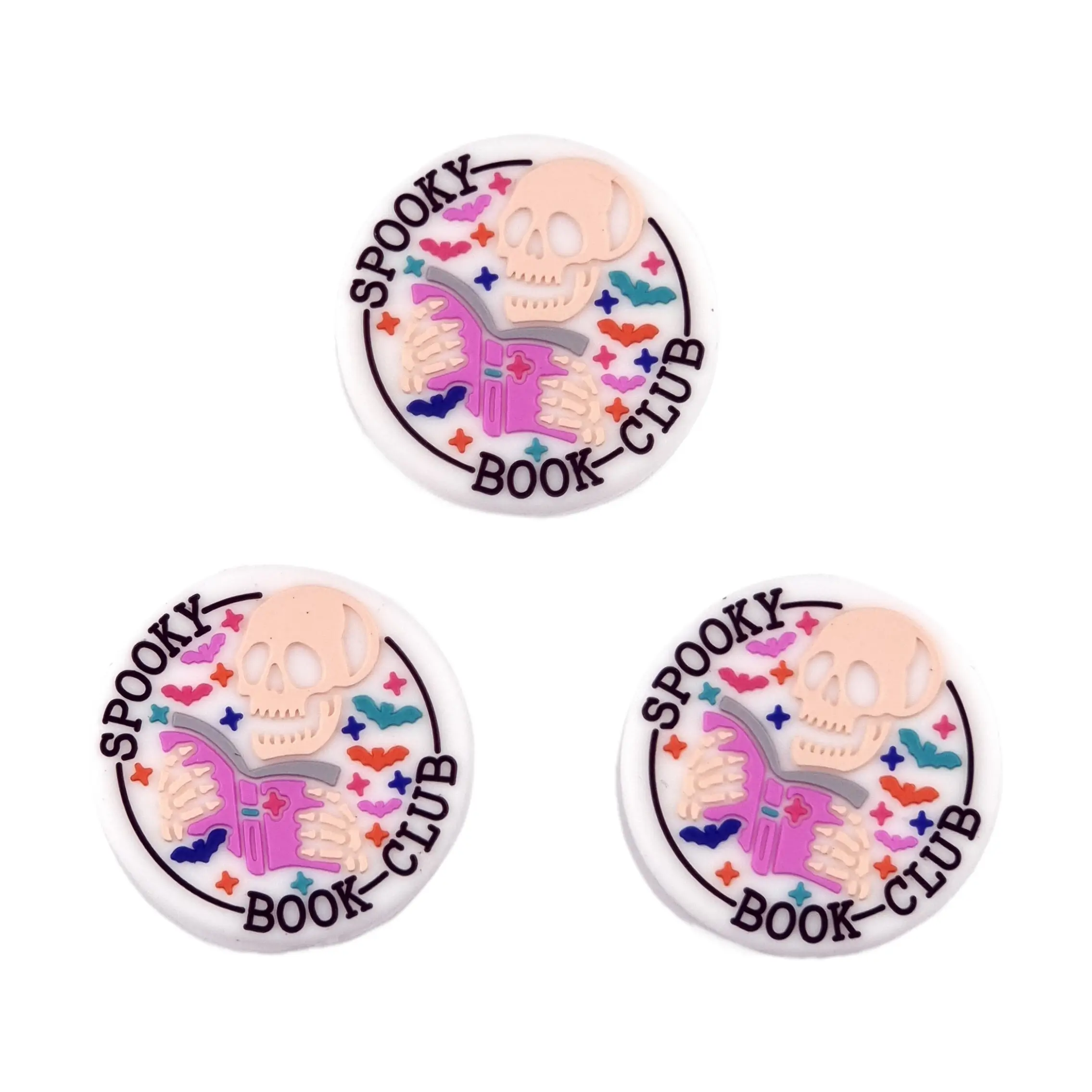 Naamloos-1544 Siliconen Kraal - Spooky Bookclub - Afbeelding 1