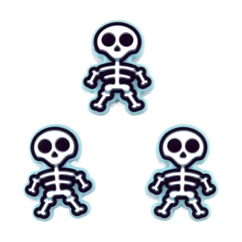 Siliconen Kraal - Skelet - Aruba Blauw