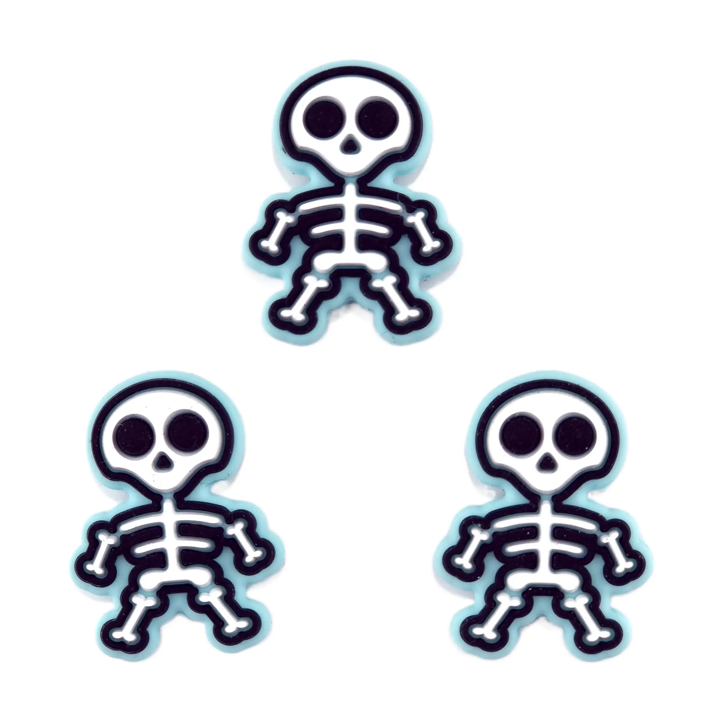 Naamloos-1547 Siliconen Kraal - Skelet - Aruba Blauw - Afbeelding 1