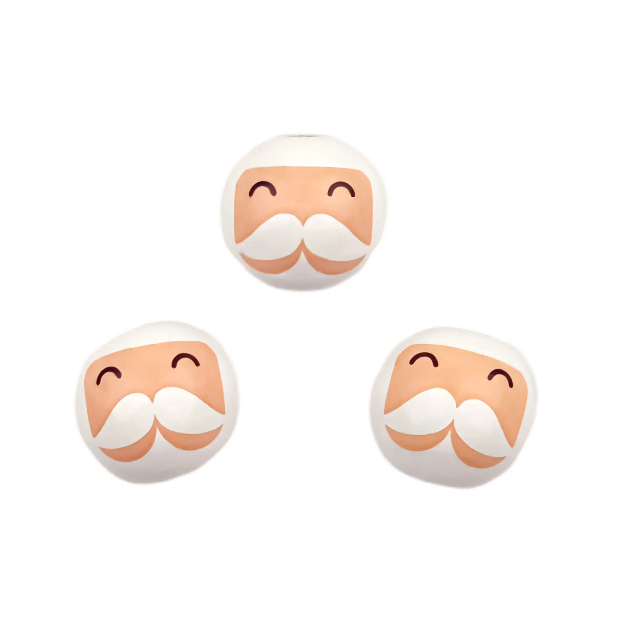 20251214_203800 Perle en bois - Tête de Père Noël - 20 mm – Image 1