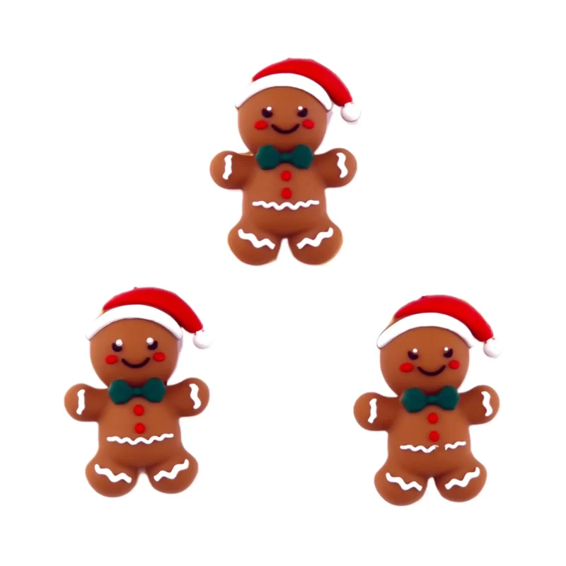 Perle de silicone - Pain d'épice 3D avec chapeau