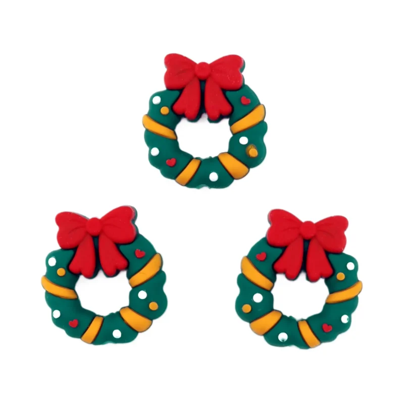 Perle de silicone - couronne de Noël 3D