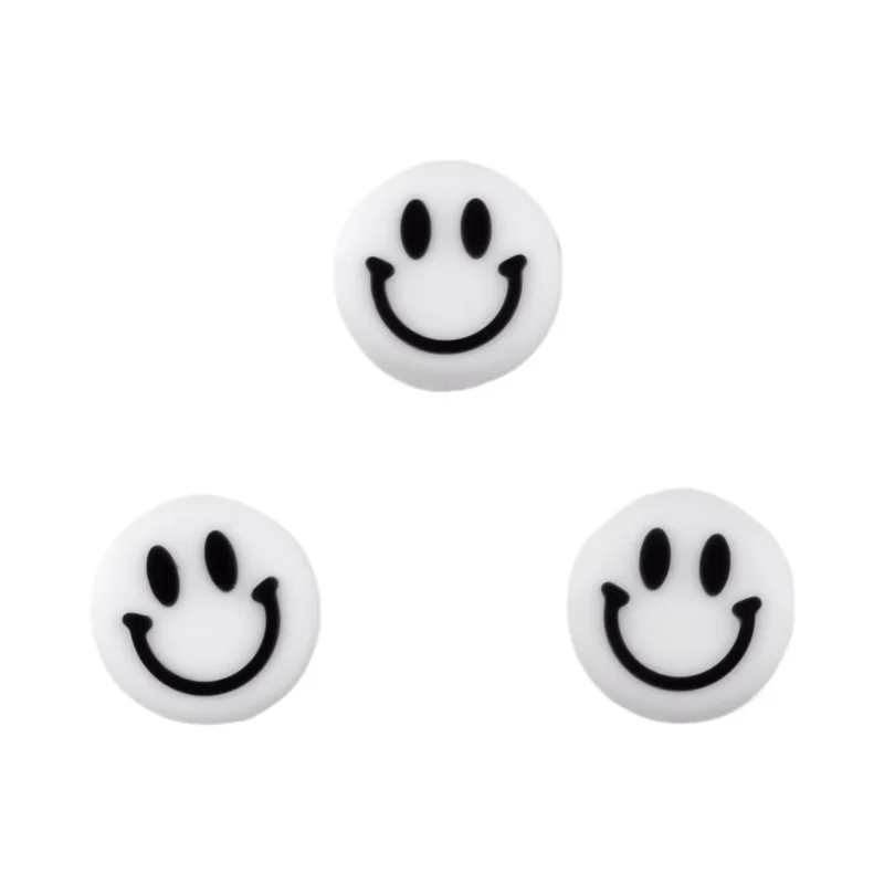 Perle de silicone - Perle de sourire 1.5 cm - Blanc