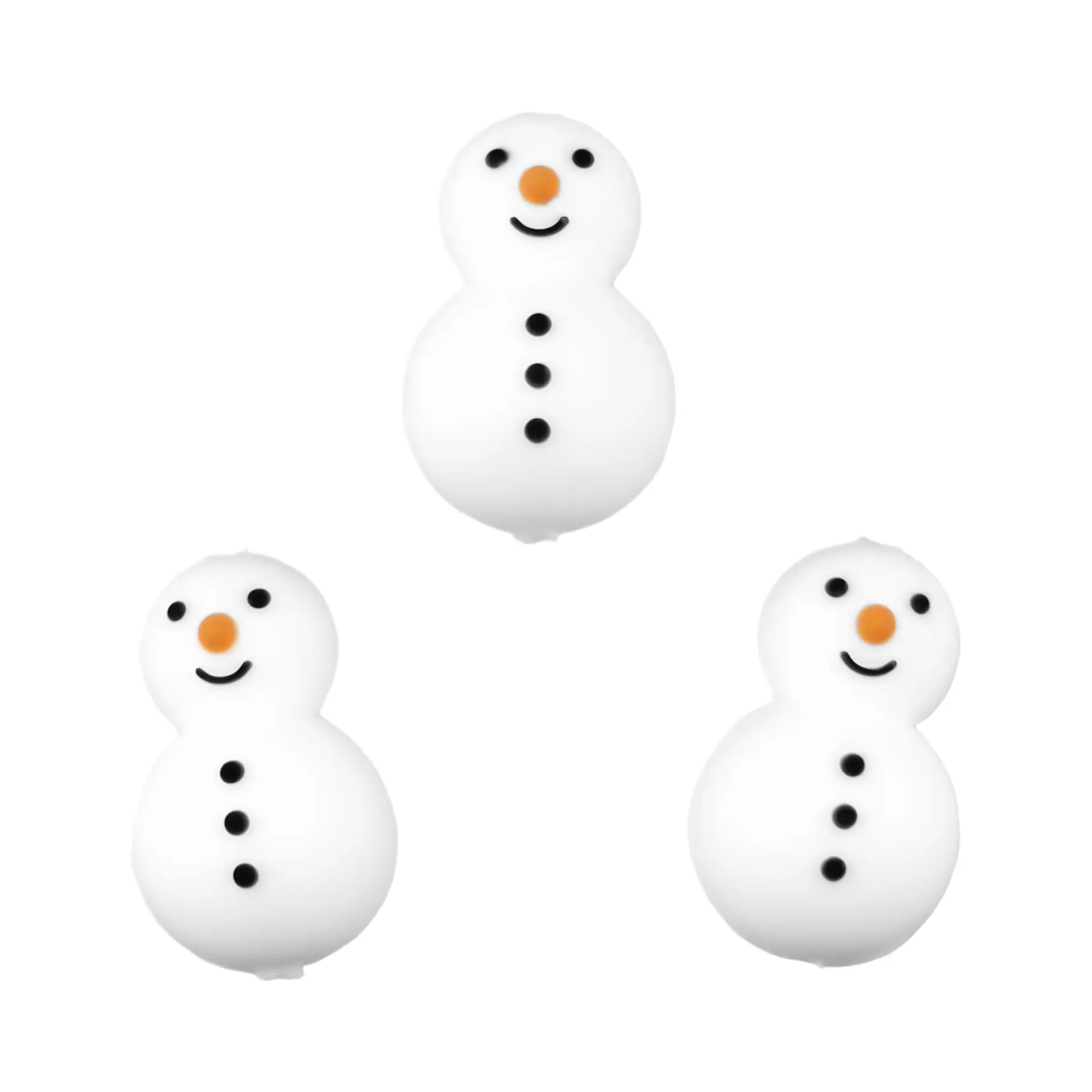 Nameless-1597 Silicone bead - 3D Snowman - Image 1