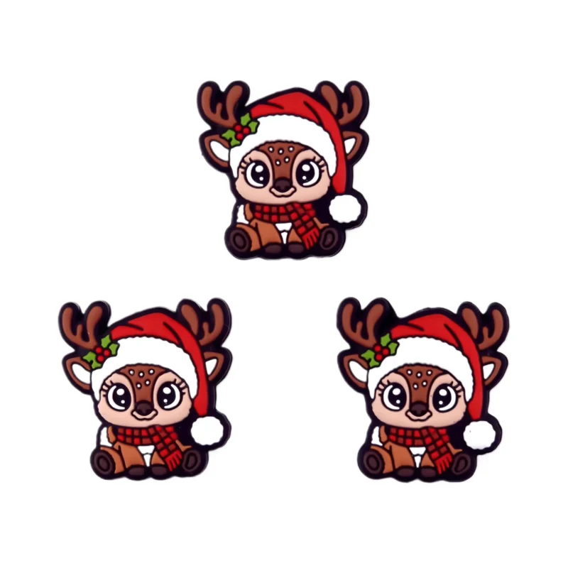 Perle de silicone - Père Noël avec bonnet