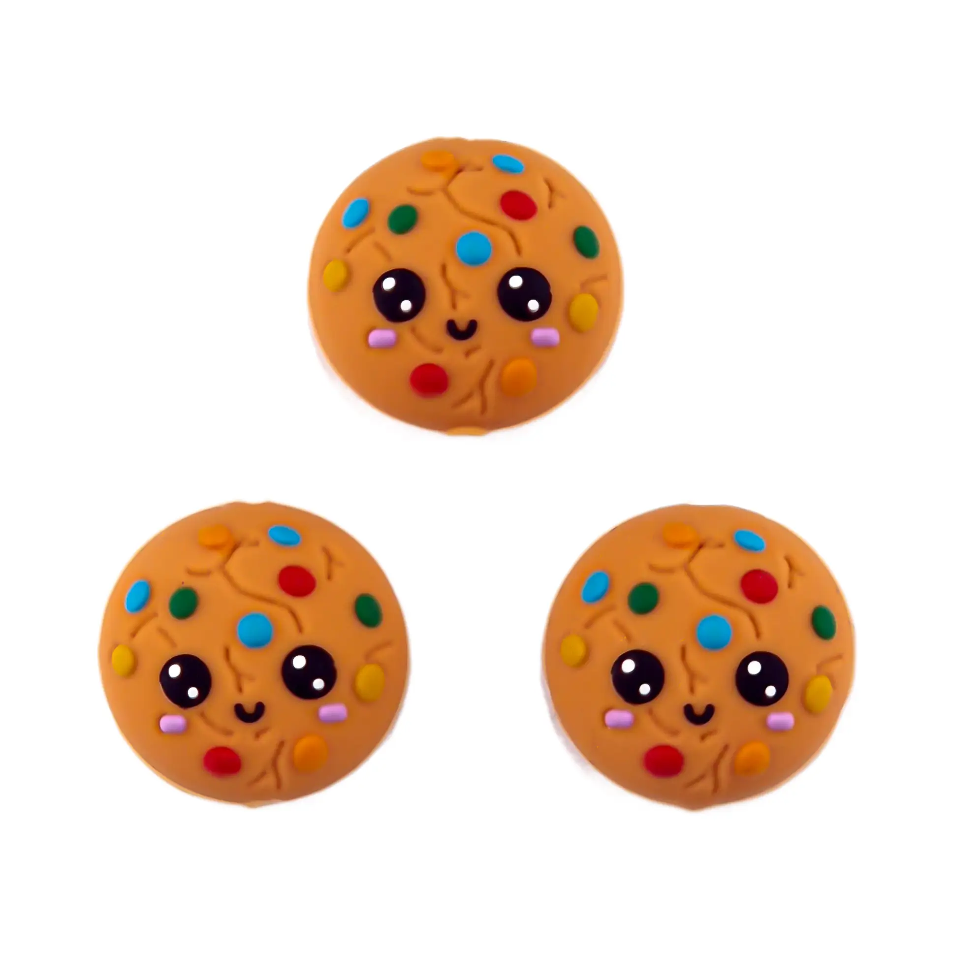 Naamloos-1603 Siliconen kralen - 3D - Koekje - Papaya - Afbeelding 1