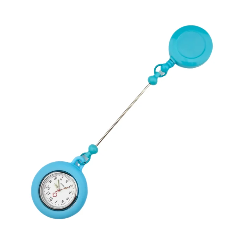 Abzeichenhalter mit Kordelzug - Auffädelbare Krankenschwester-Uhr - Paradise Blue