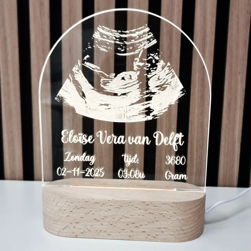 Gegraveerde Echofoto - Plexiglas - LED