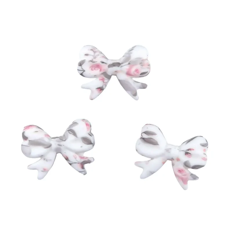 Siliconen kralen - Strik - Verticaal Rijggat - Antiek Print