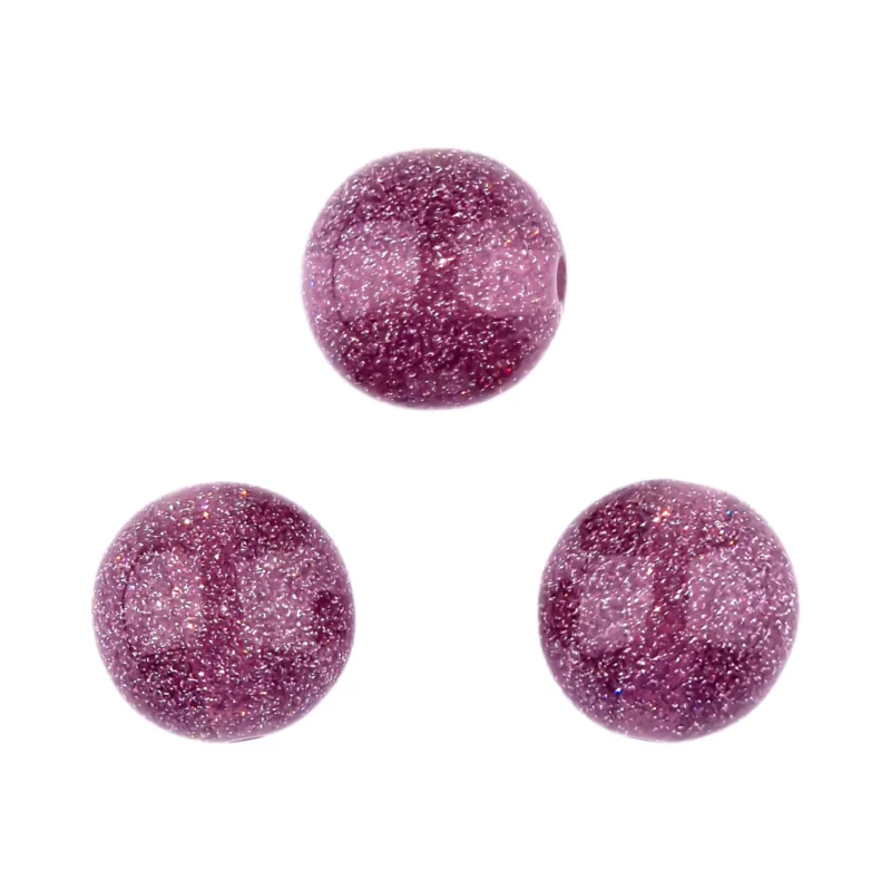 Acryl Kraal - Glitter Swirl - 16 mm - Burgundy