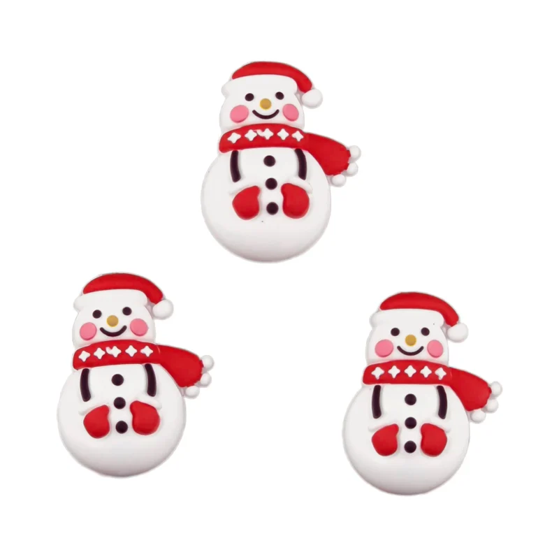 Perle de silicone - Bonhomme de neige 3D