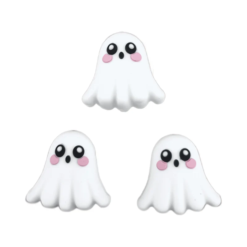 Siliconen kraal - 3D Groot Spook met Plooien