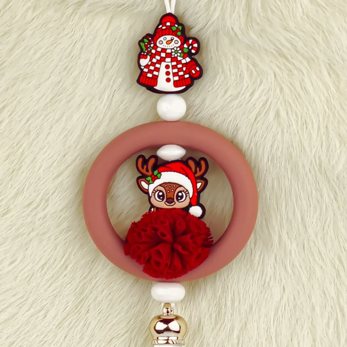 DIY Kerst Hanger - Kersthertje met Muts - Afbeelding 3