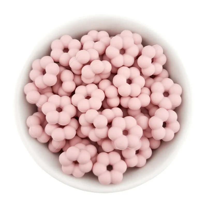 Silikonperlen - Flower Dots - 14 x 5 mm - Blossom