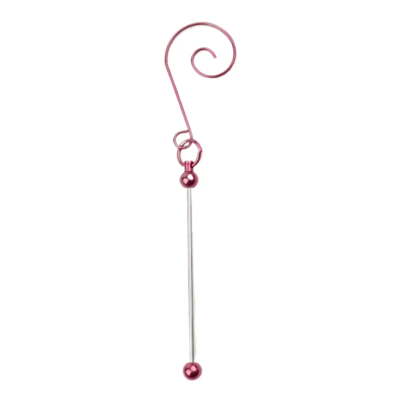 Ornamenten haak met Rijgbaar Staafje - Rose Nugget