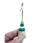 Perle en bois - Hexagone 30 mm - Bois de hêtre - Perçage pour clip enfilable – Image 2