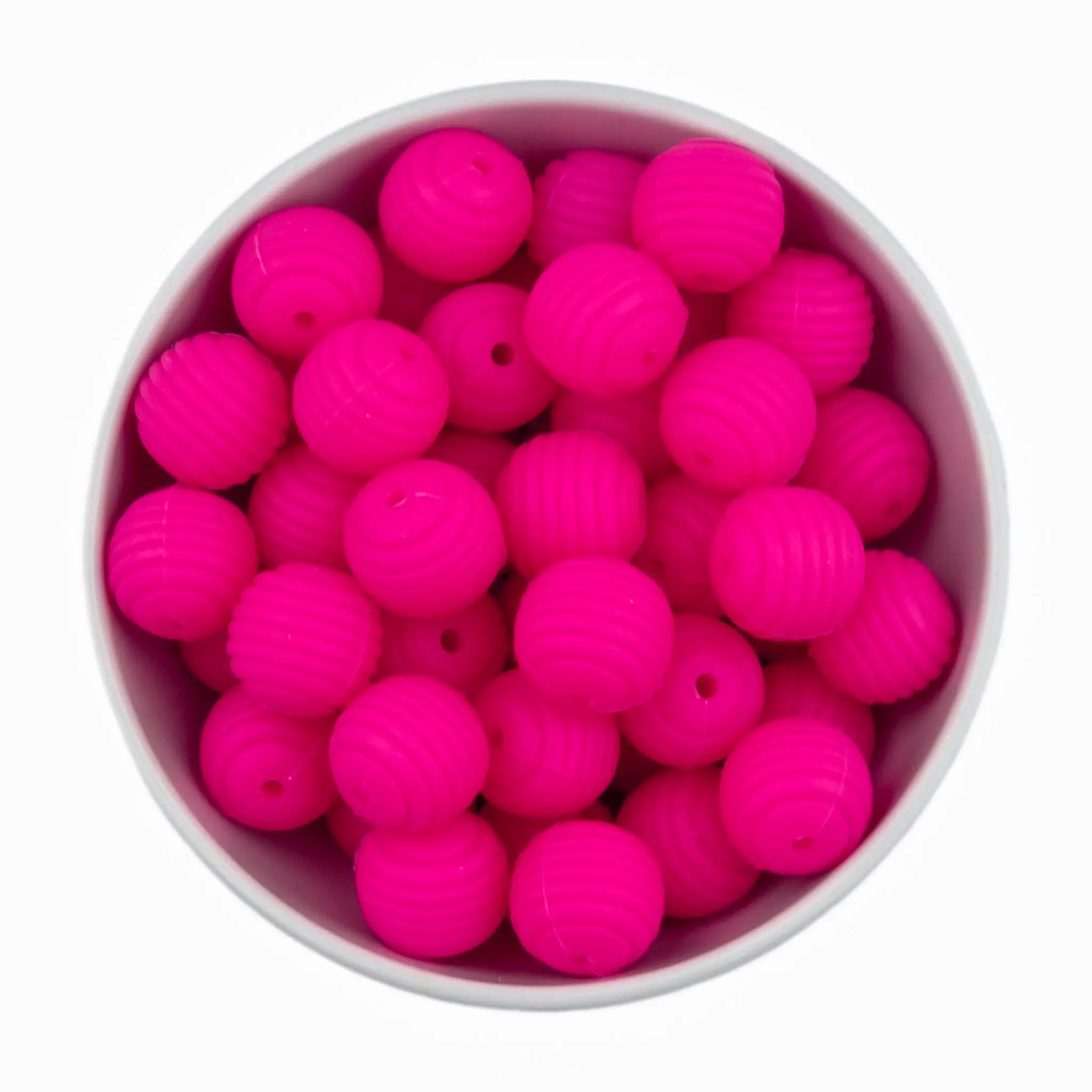 20260131_170947 Siliconen kralen - Honingraat / Ribbel - 16 mm - Dahlia - Afbeelding 1