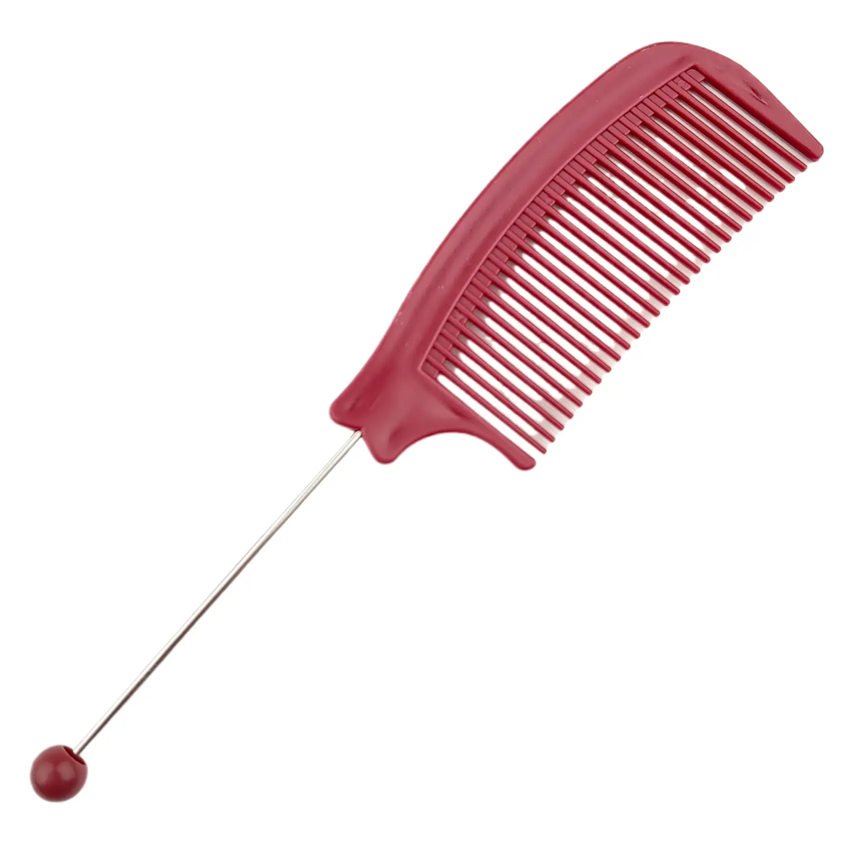 20260222_185405 Rijgbare Kam - Baby / Peuter - Roest Rood - Afbeelding 1