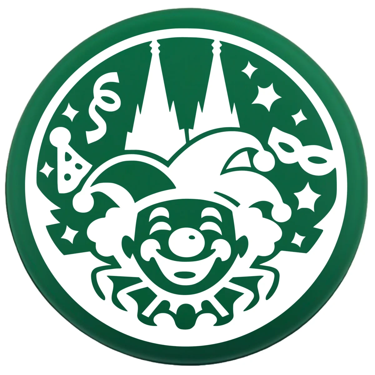 Siliconen Kraal - Wensmuntje - Gegraveerd - Carnaval / Harlekijn - Afbeelding 5