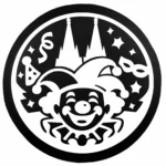 Siliconen Kraal - Wensmuntje - Gegraveerd - Carnaval / Harlekijn - Afbeelding 2