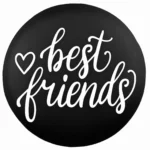 Siliconen Kraal - Wensmuntje - Gegraveerd - Best Friends - Afbeelding 2